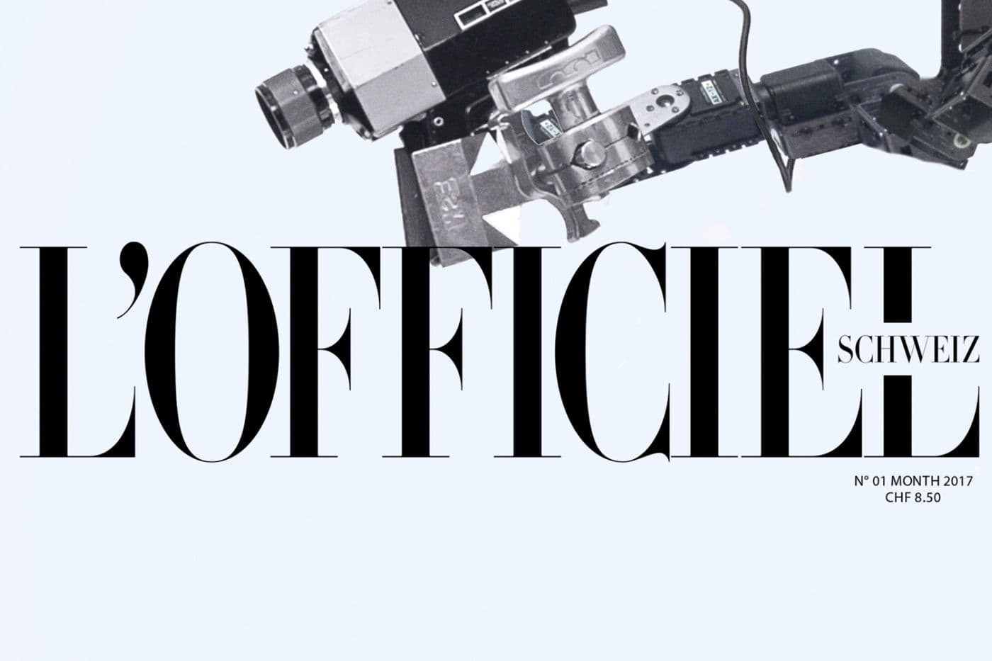 Split diptych of a blonde model resting her chin on her hand, surrounded by robotic camera arms and lighting rigs on set